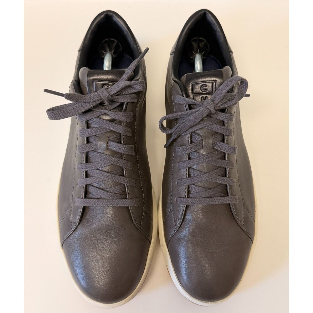 Cole Haan GrandPro OS Mens 12M Gray Leather Lace Up Sneakers + Dust Bag